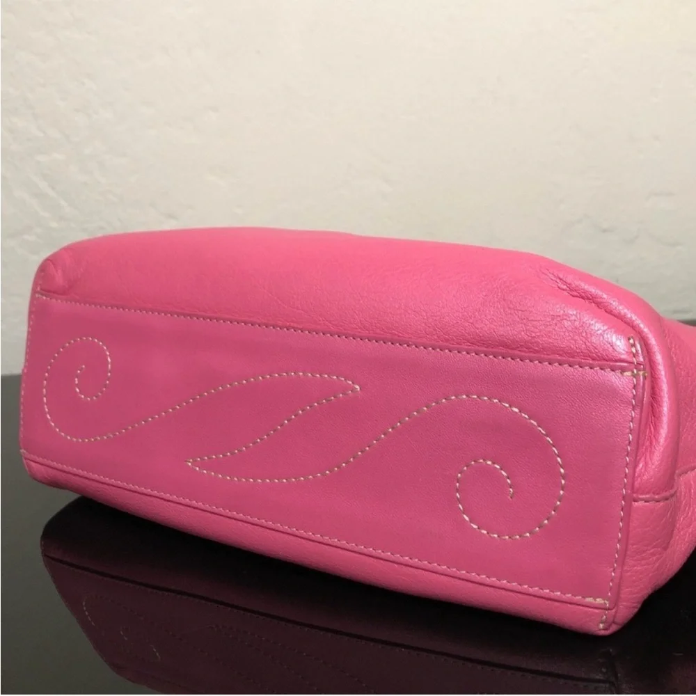 Brighton Jodie Pink Heart Leather Mini Handbag - reversible - Picture 10 of 13